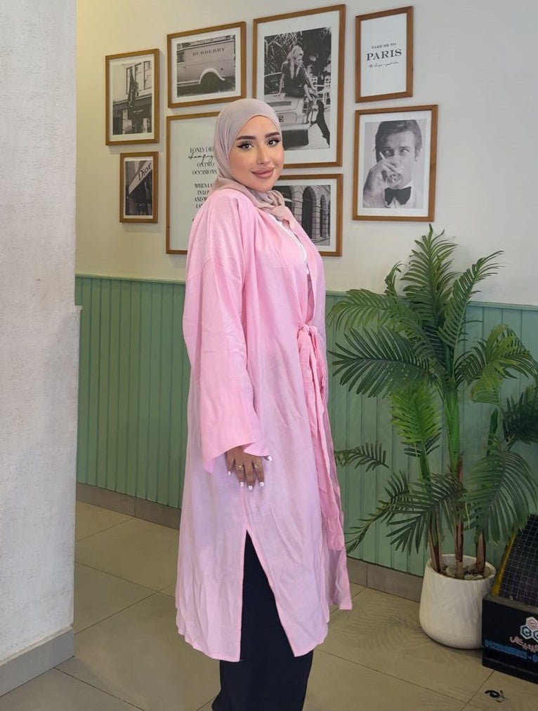 Linen Pink Cardigan