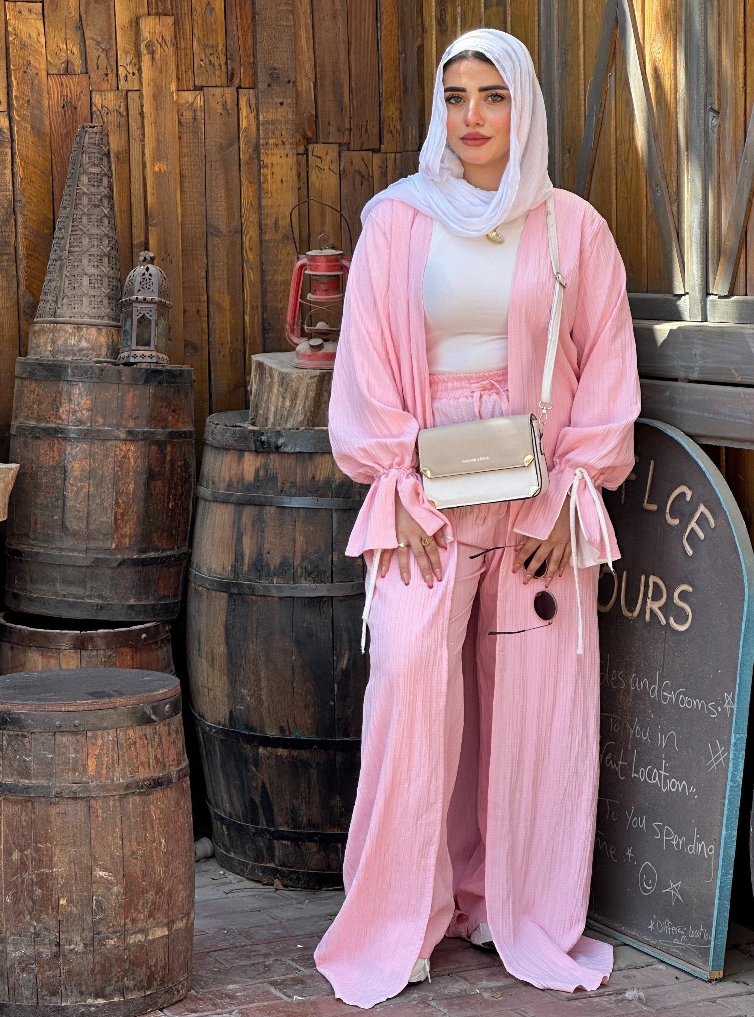 Pink Wide-Leg Set