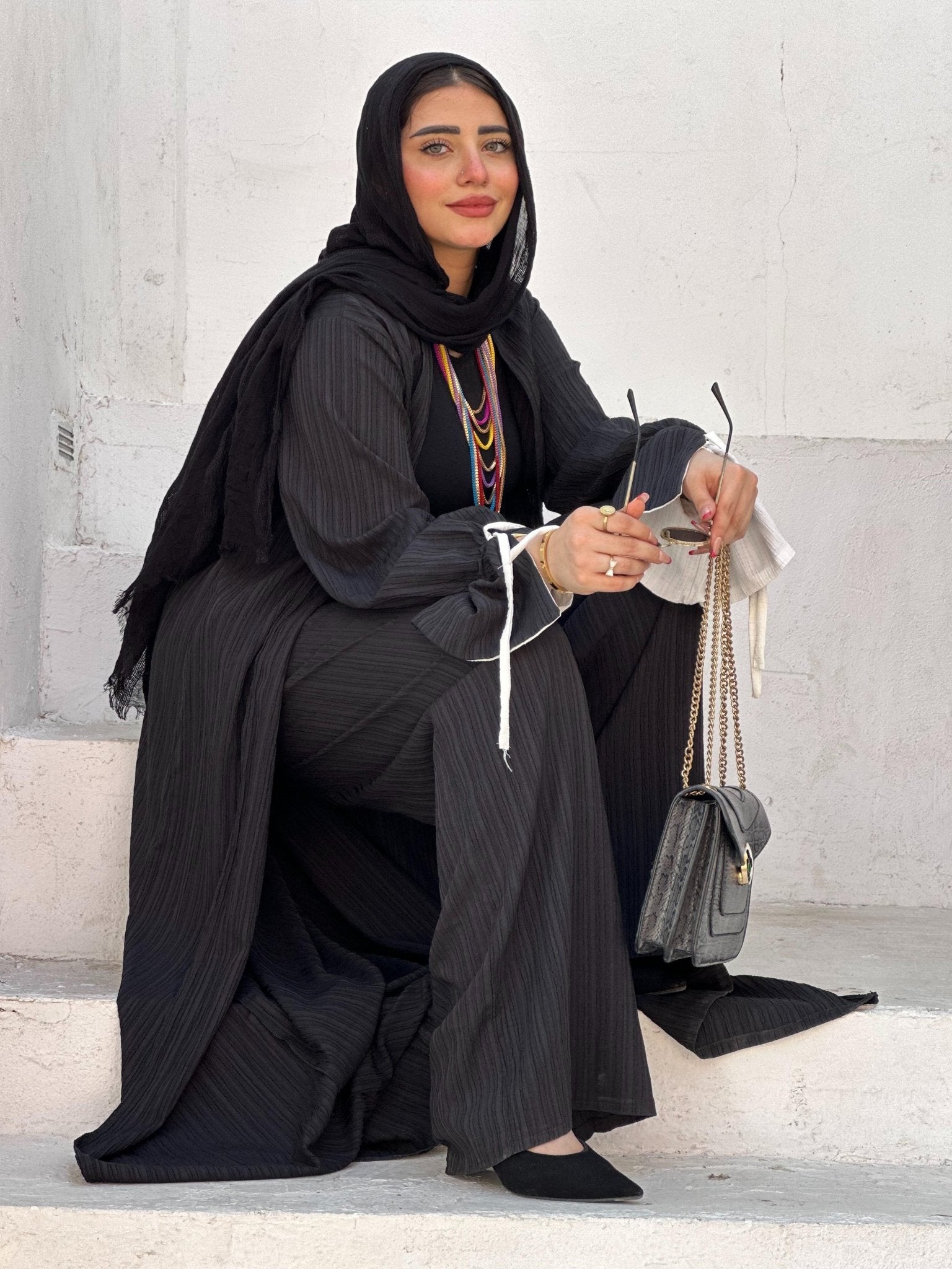Black Wide-Leg Set