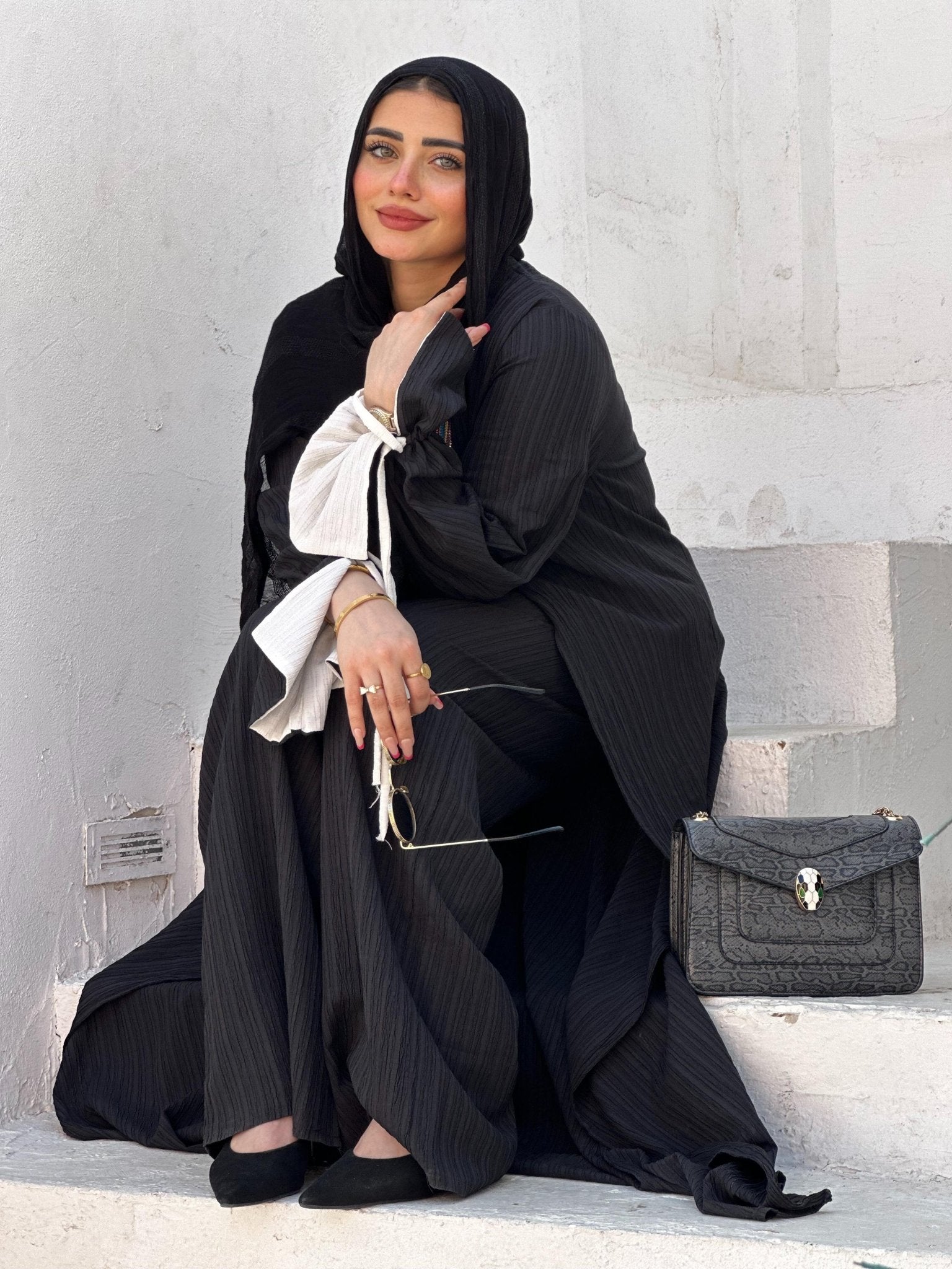 Black Wide-Leg Set