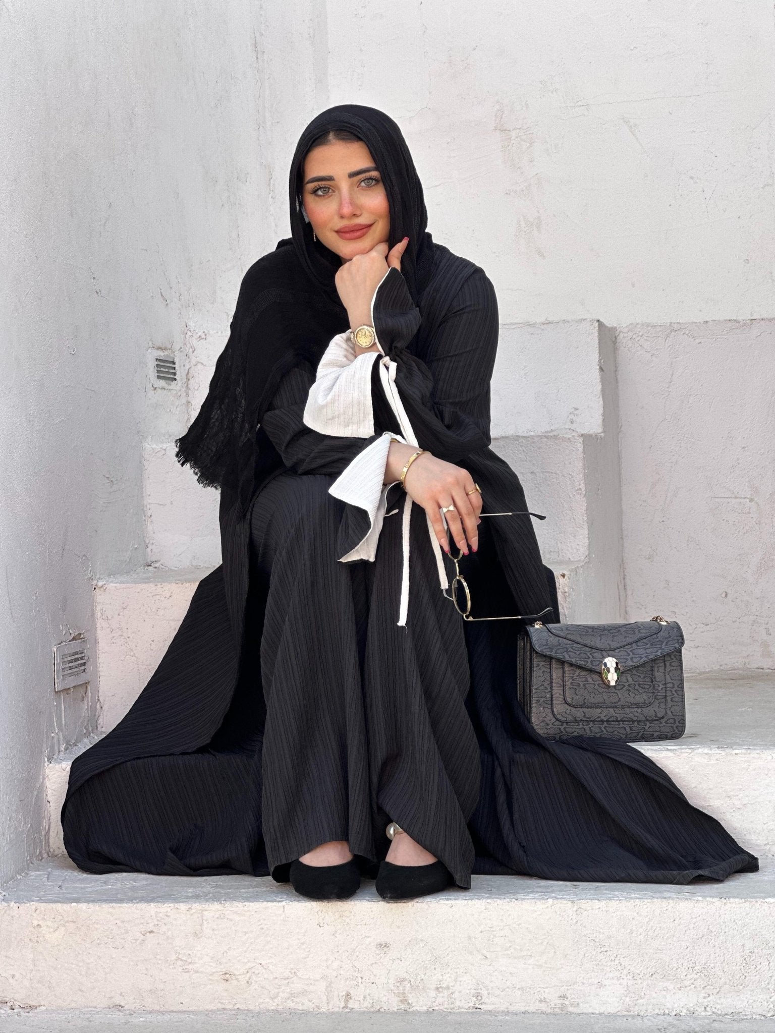 Black Wide-Leg Set