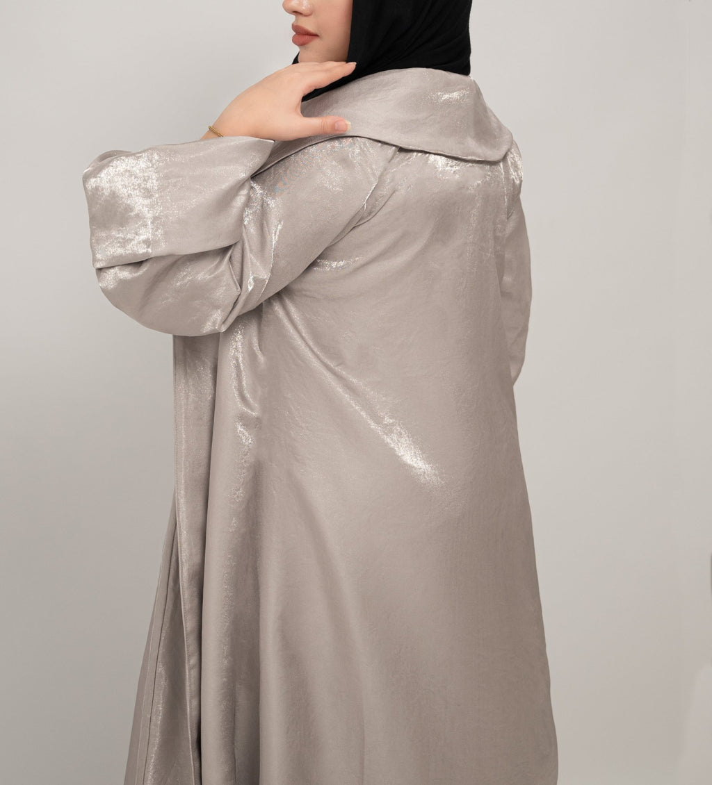 Shimmering Gray Abaya