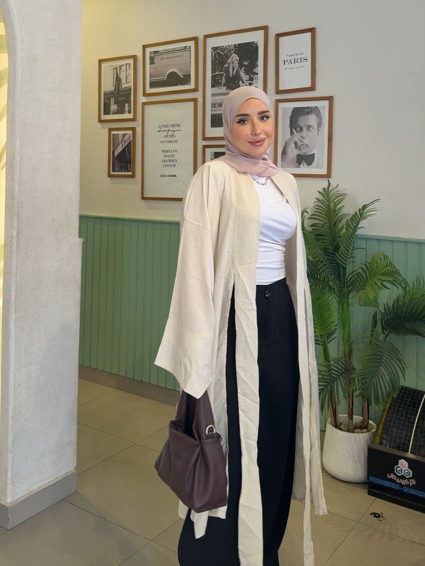 Linen Biege Cardigan