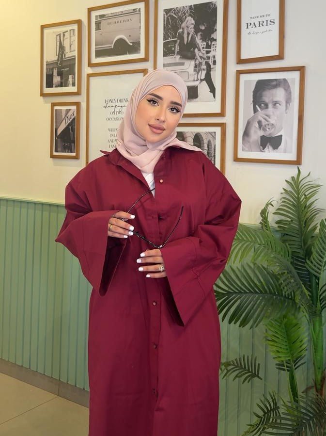 Burgandy Long Chemise