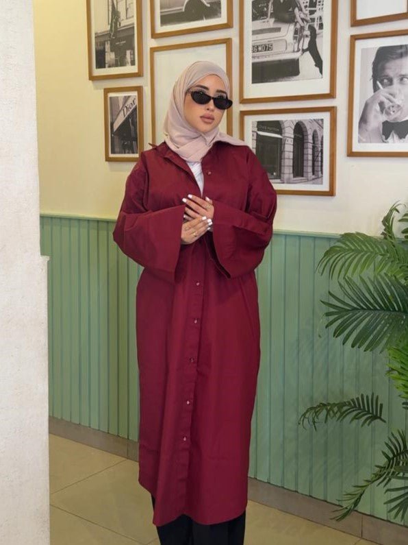 Burgandy Long Chemise