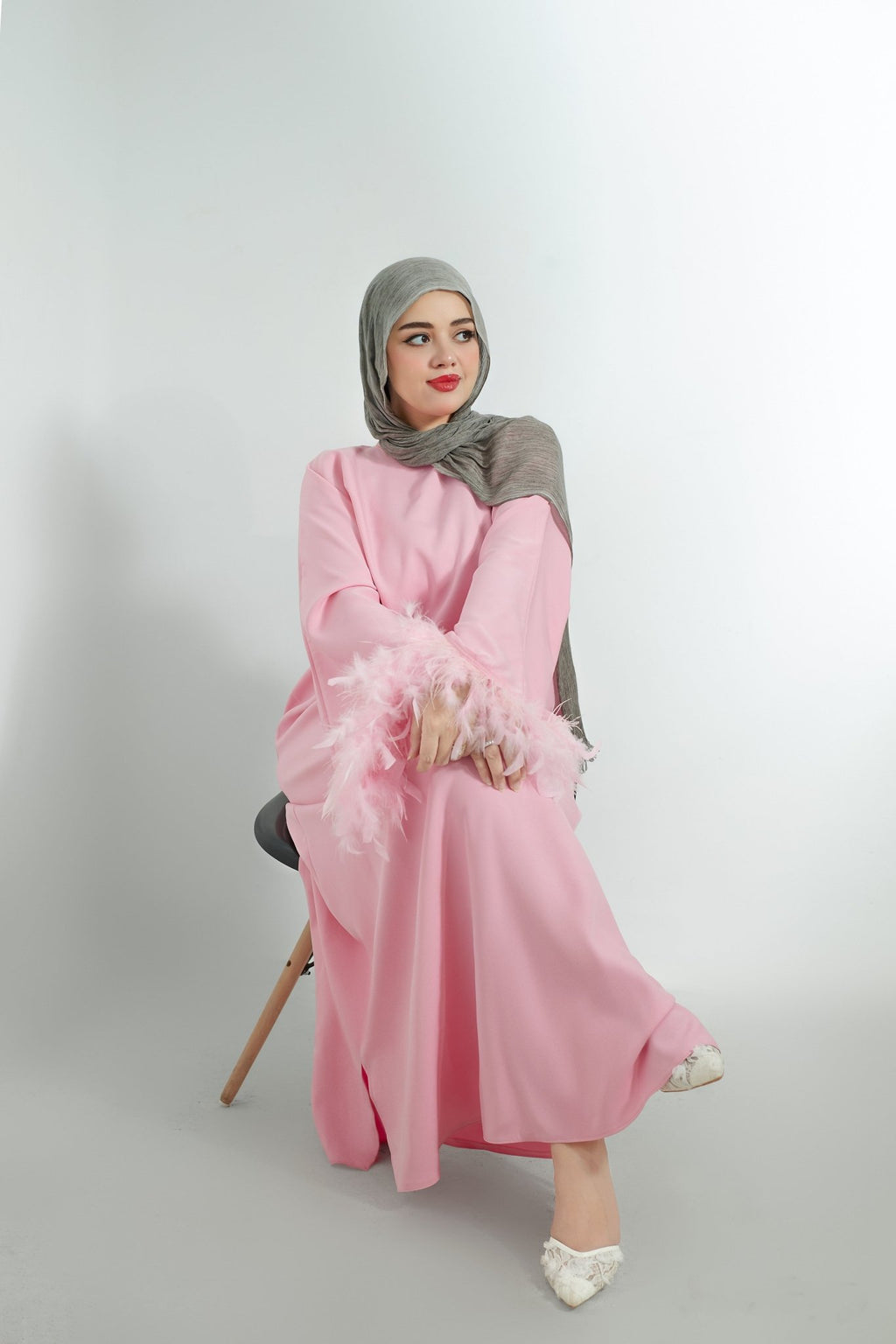 Flare Glow Pink Abaya