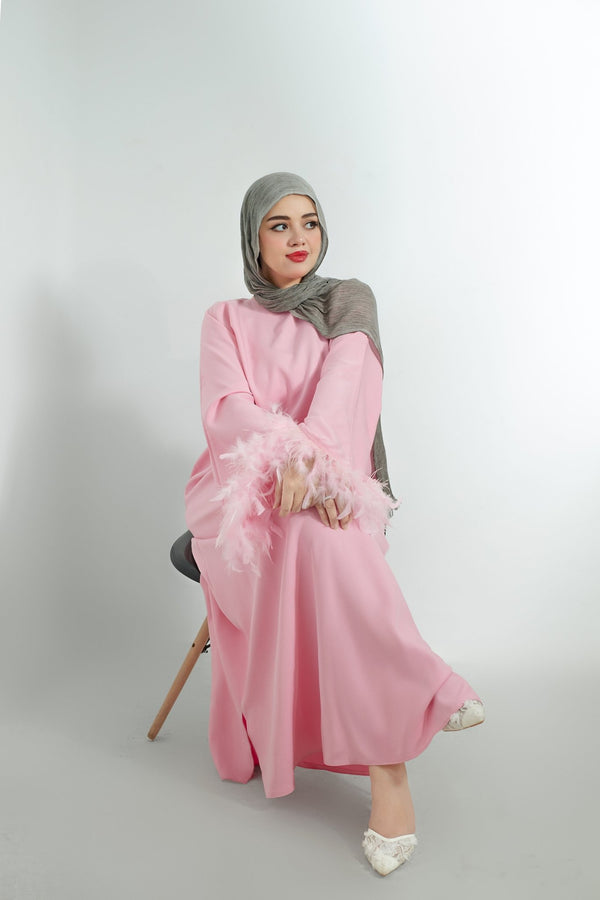 Flare Glow Pink Abaya