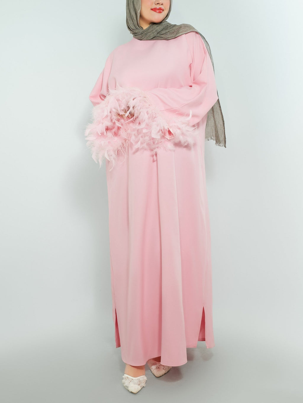 Flare Glow Pink Abaya